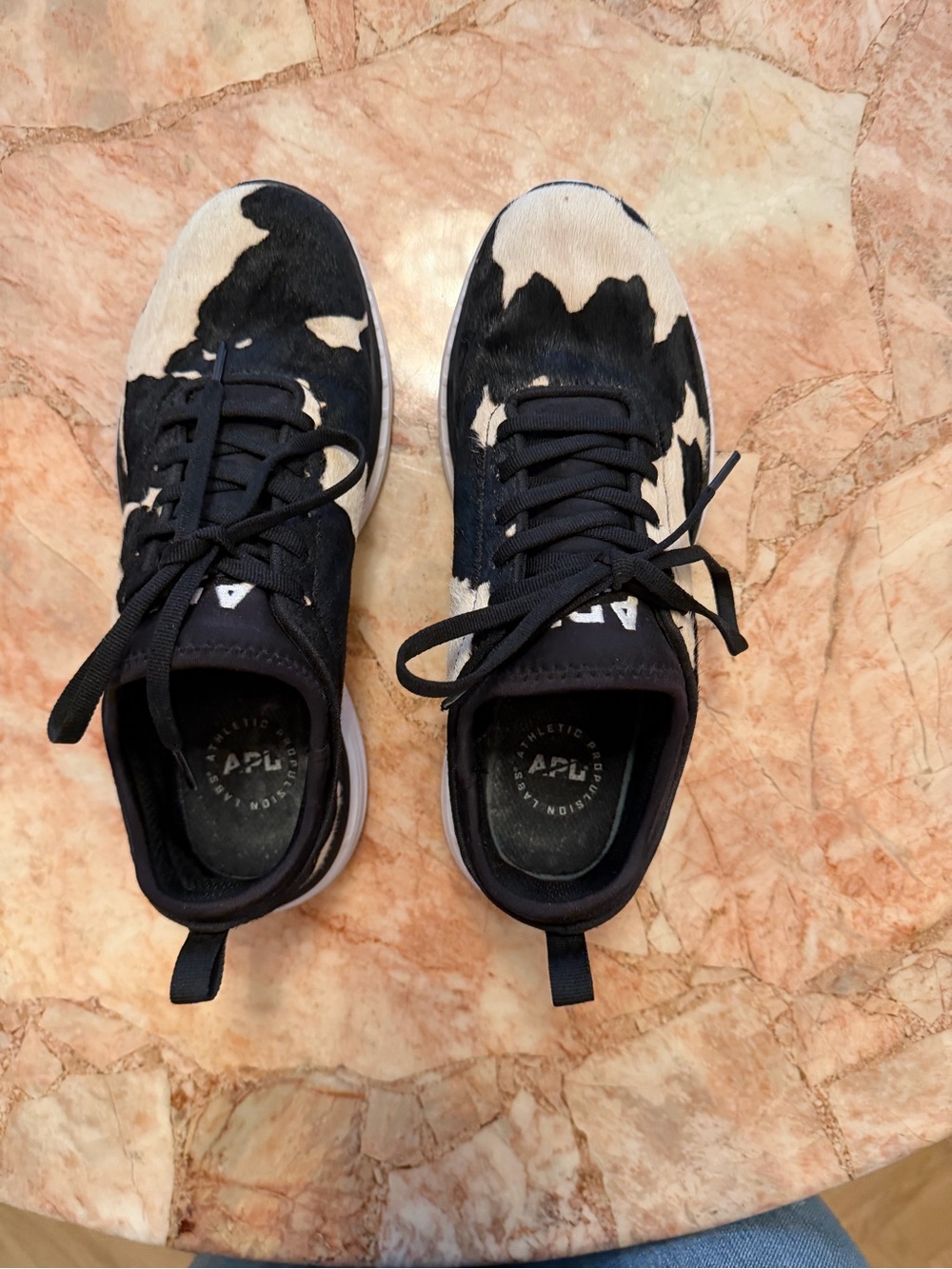 APL Women’s Black & Cream Cowhide Pattern Sneakers